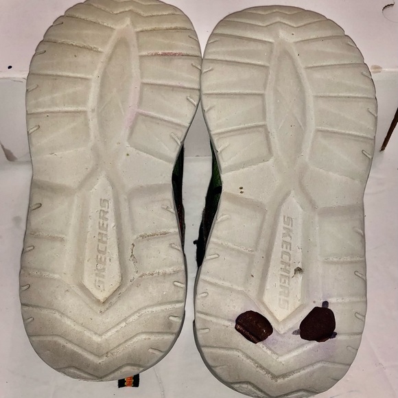 Skechers S-Lights Sneaker Shoes School Size 10 Black Neon Yellow Pre-owned - Picture 10 of 10